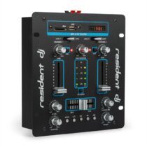 DJ-25 DJ-mixér mixážny pult, zosilňovač, bluetooth, USB, čierna/modrá